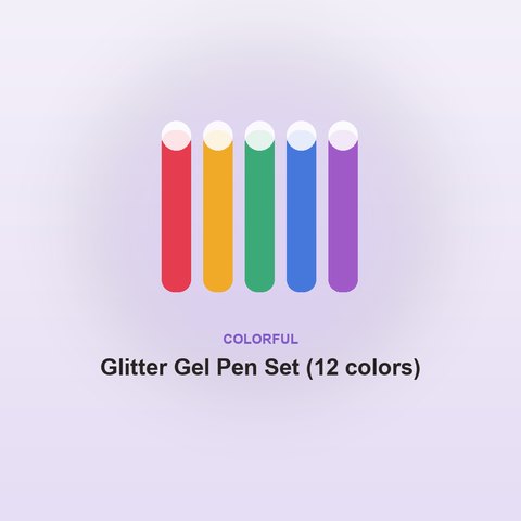 Glitter Gel Pen Set (12 colors)