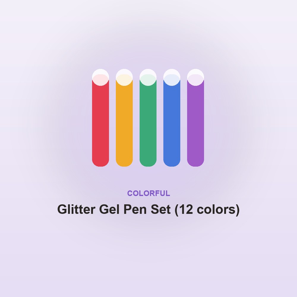 Glitter Gel Pen Set (12 colors)