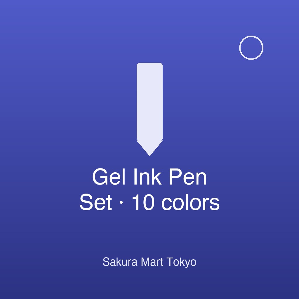Gel Ink Pen Set — 10 Colours